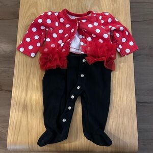 Disney Baby Minnie Mouse Inspired Footed Onesie